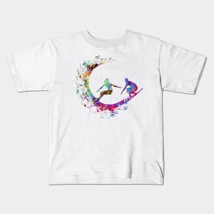 Surfer Couple Kids T-Shirt